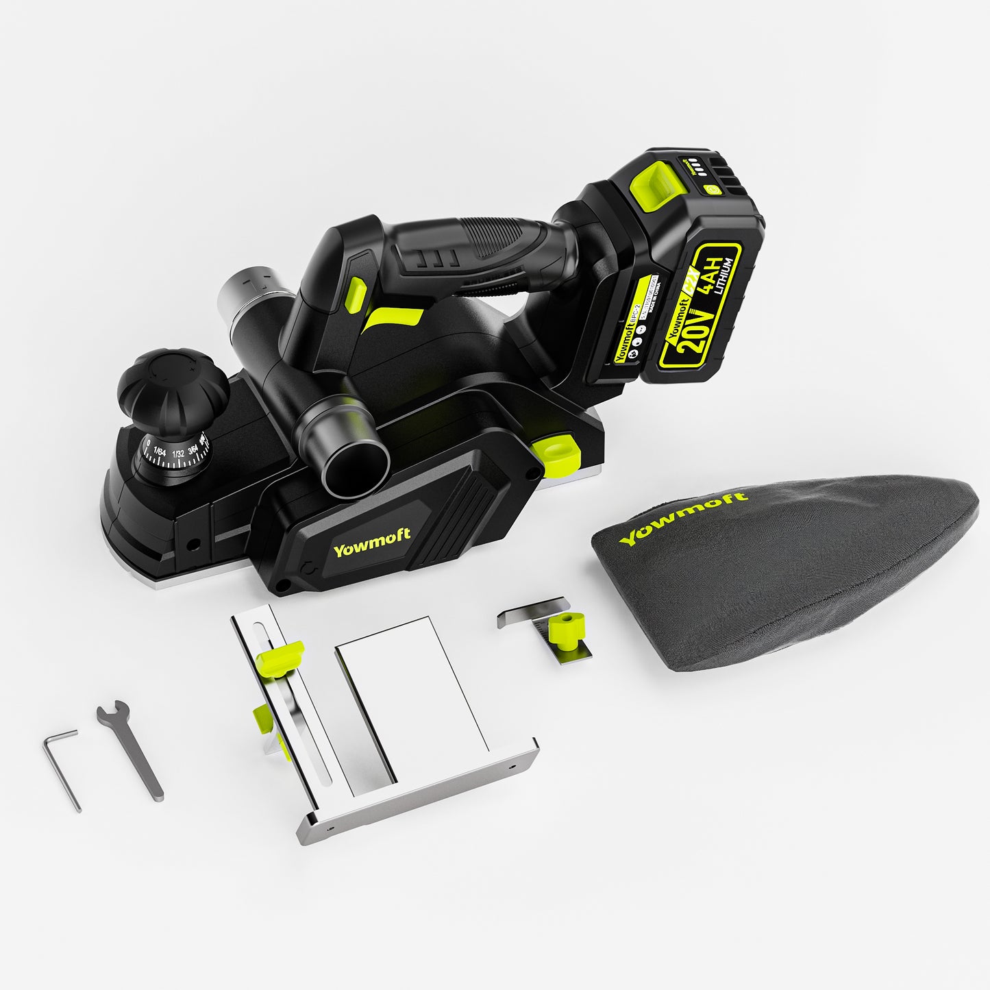 Yowmoft 20V C2X Series Cordless Planer BPC-2 Kit(with 4.0Ah battery and Charger)