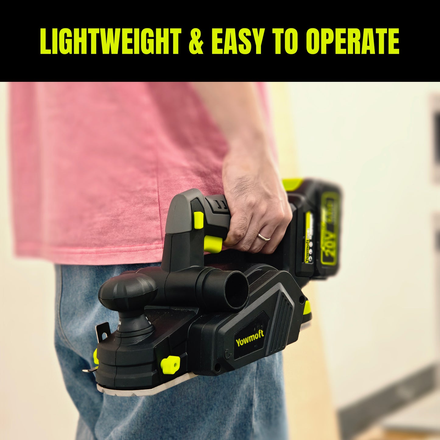 Yowmoft 20V C2X Series Cordless Planer BPC-2 Kit(with 4.0Ah battery and Charger)